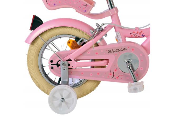 Volare Blossom Vélo enfant - Filles - 12 pouces - Rose - Freins à deux mains