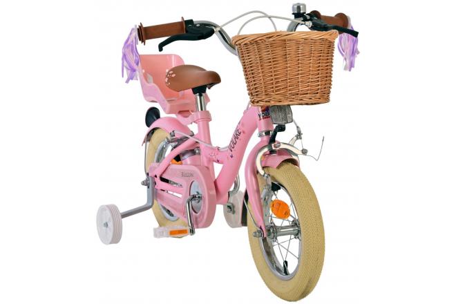 Volare Blossom Vélo enfant - Filles - 12 pouces - Rose - Freins à deux mains