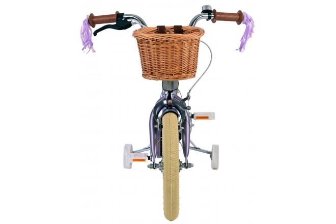 Vélo enfant Volare Blossom - Filles - 14 pouces - Violet