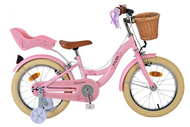 Volare Blossom Vélo enfant - Filles - 16 pouces - Rose - Freins à deux mains