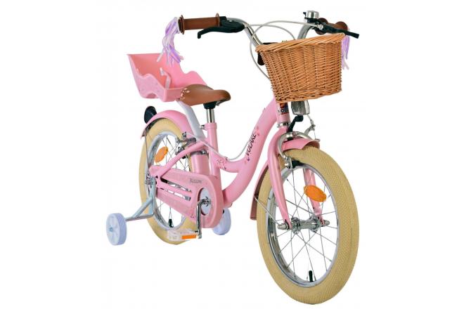 Volare Blossom Vélo enfant - Filles - 16 pouces - Rose - Freins à deux mains