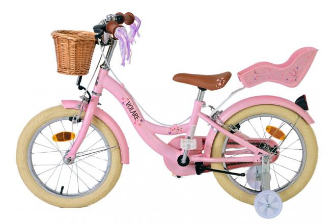 Volare Blossom Vélo enfant - Filles - 16 pouces - Rose - Freins à deux mains