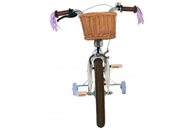 Vélo enfant Volare Blossom - Filles - 16 pouces - Blanc