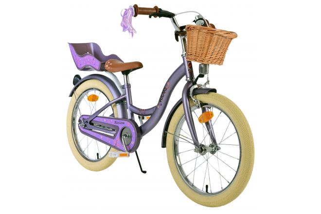 Vélo enfant Volare Blossom - Filles - 18 pouces - Violet