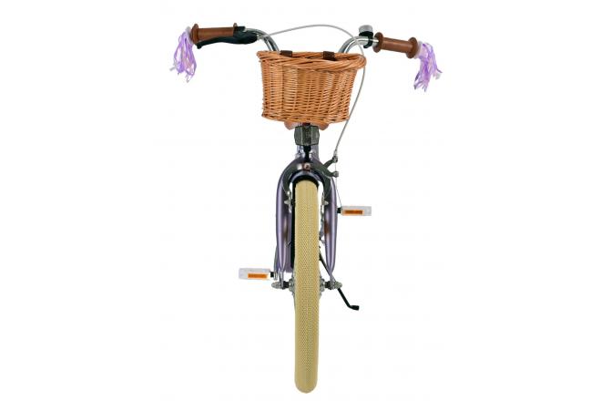 Vélo enfant Volare Blossom - Filles - 18 pouces - Violet