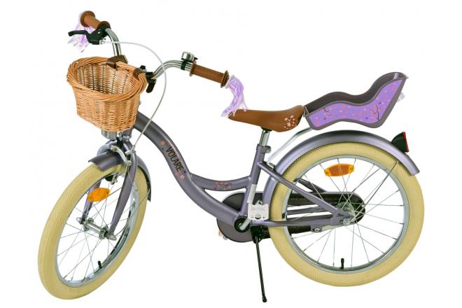 Vélo enfant Volare Blossom - Filles - 18 pouces - Violet