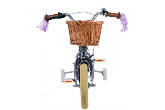 Vélo enfant Volare Blossom - Filles - 12 pouces - Violet