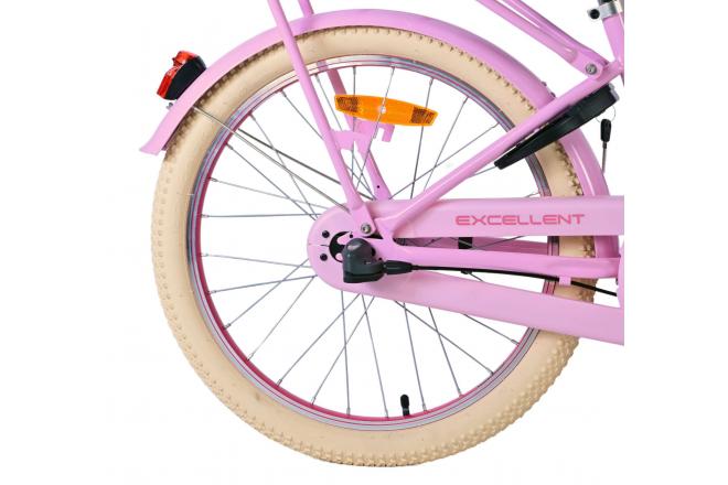 Volare Excellent Vélo enfant - Filles - 20 pouces - Rose - 3 vitesses