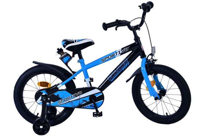 Volare Sportivo Vélo enfant - garçon - 16 pouces - Bleu Noir