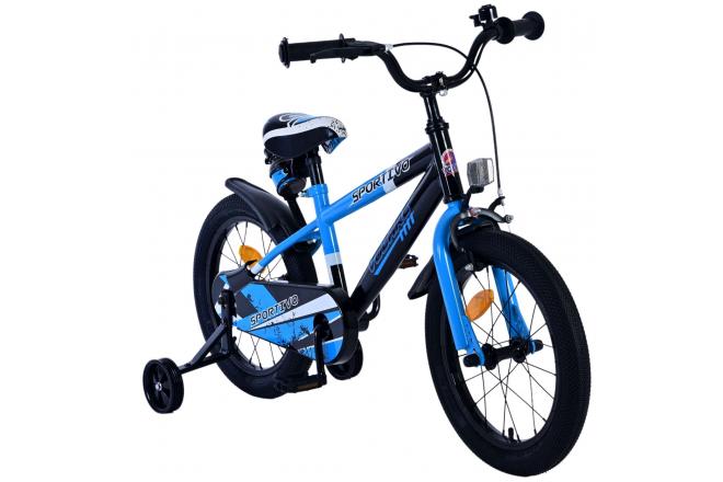 Volare Sportivo Vélo enfant - garçon - 16 pouces - Bleu Noir