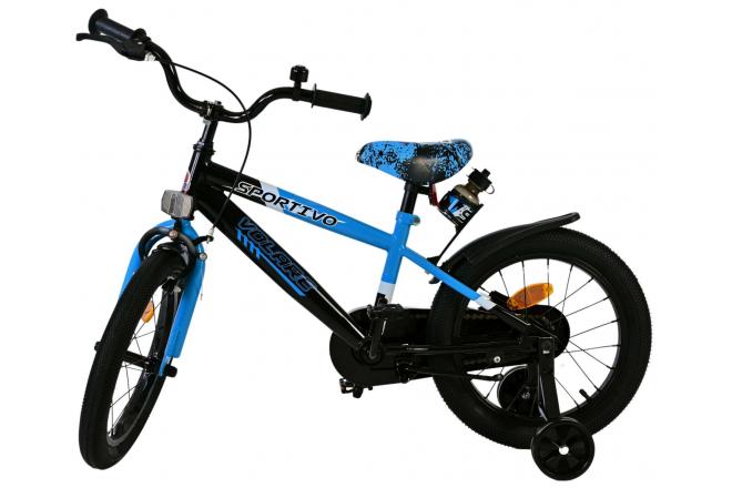 Volare Sportivo Vélo enfant - garçon - 16 pouces - Bleu Noir