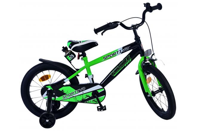 Volare Sportivo Vélo enfant - garçon - 16 pouces - Vert Noir