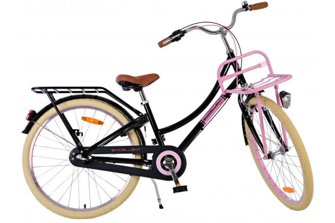 Volare Excellent Kinderfiets - Meisjes - 24 inch - Zwart - 3 Versnellingen