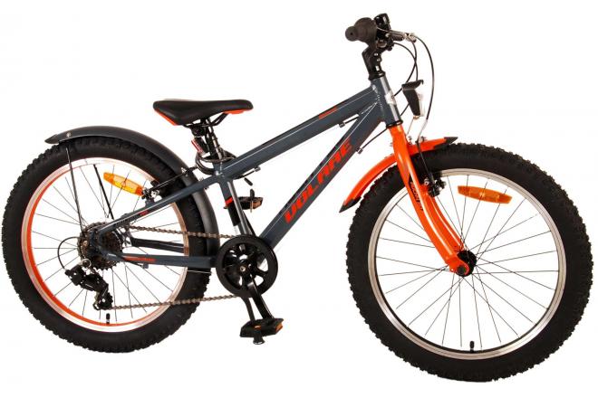 Vélo pour enfants Volare Rocky - 20 pouces - Gris Orange - 6 speed - Prime Collection