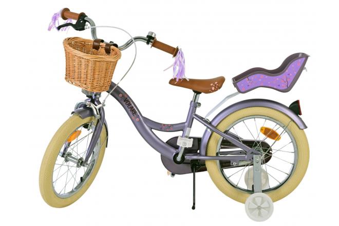 Vélo enfant Volare Blossom - Filles - 16 pouces - Violet