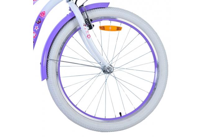 Vélo enfant Volare Lovely - Filles - 24 pouces - Violet