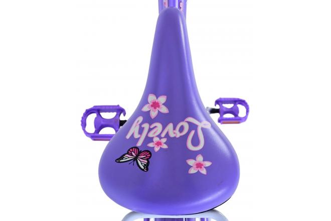 Vélo enfant Volare Lovely - Filles - 24 pouces - Violet