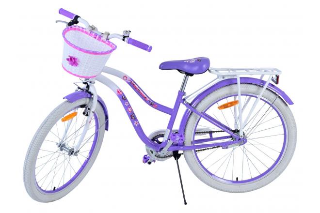 Vélo enfant Volare Lovely - Filles - 24 pouces - Violet