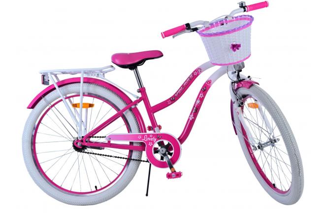 Vélo enfant Volare Lovely - Filles - 24 pouces - Rose