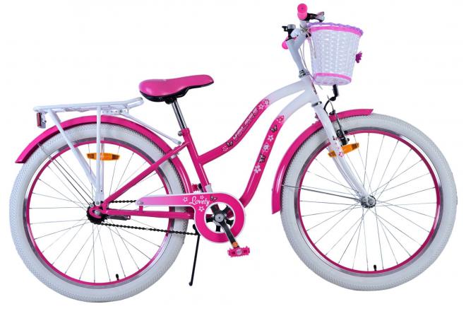 Vélo enfant Volare Lovely - Filles - 24 pouces - Rose