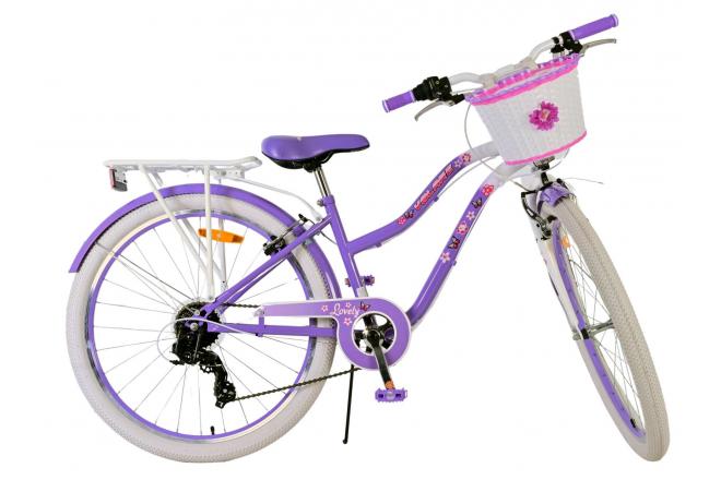 Volare Lovely Vélo enfant - Filles - 26 pouces - Violet - 7 vitesses