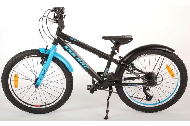 Vélo pour enfants Volare Rocky - 20 pouces - Noir Bleu - 85% de finition - 6 speed - Prime Collection