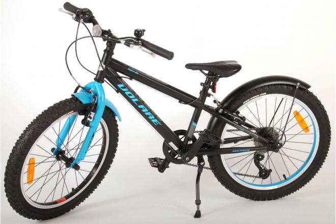 Vélo pour enfants Volare Rocky - 20 pouces - Noir Bleu - 85% de finition - 6 speed - Prime Collection