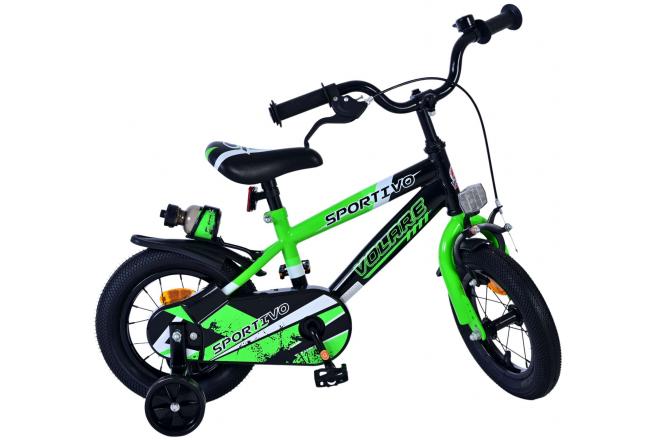 Volare Sportivo Vélo enfant - garçon - 12 pouces - Vert Noir