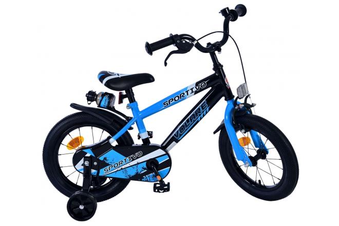 Volare Sportivo Vélo enfant - garçon - 14 pouces - Bleu Noir