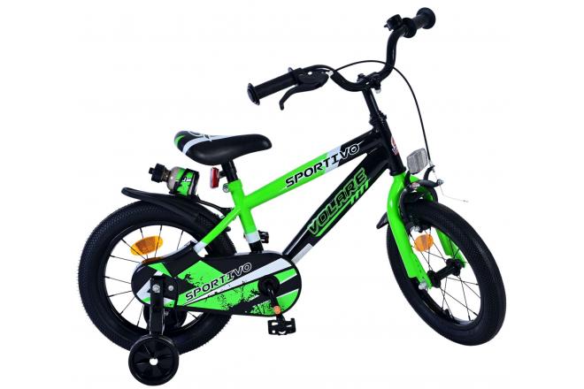 Volare Sportivo Vélo enfant - garçon - 14 pouces - Vert Noir