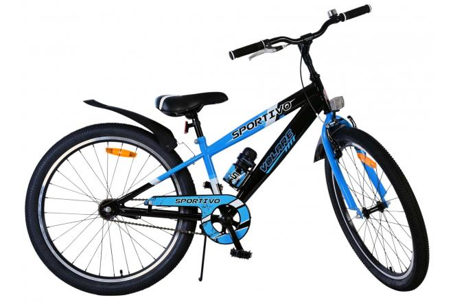 Volare Sportivo Vélo enfant - Garçons - 24 pouces - Noir Bleu