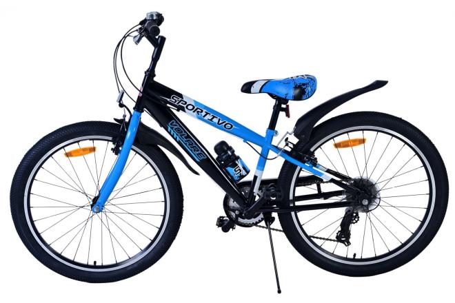 Volare Sportivo Vélo enfant - Garçons - 24 pouces - 7 vitesses - Noir Bleu