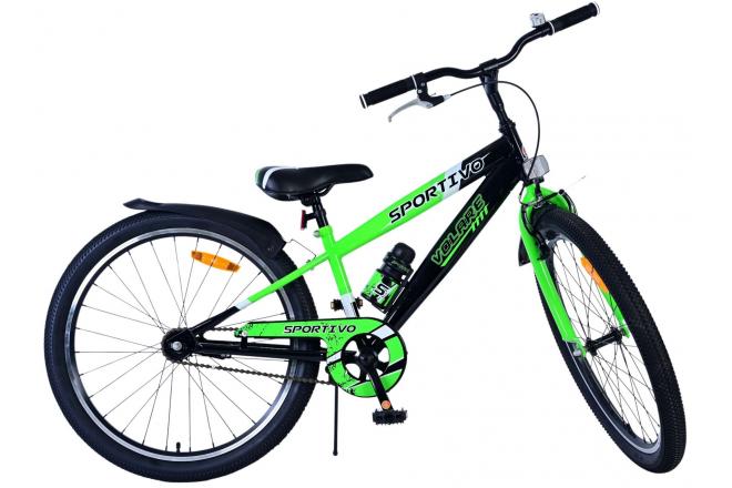 Volare Sportivo Kinderfiets - Jongens - 24 inch - Zwart Groen