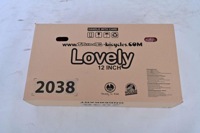 Vélo d'enfant Volare Lovely - Filles - 12 pouces - Rouge