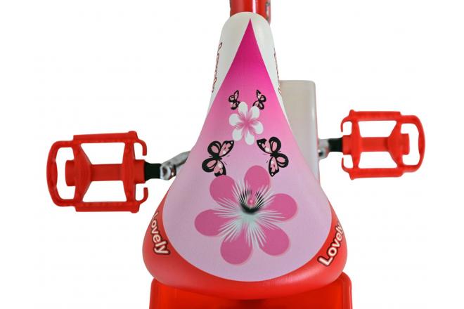 Vélo d'enfant Volare Lovely - Filles - 12 pouces - Rouge