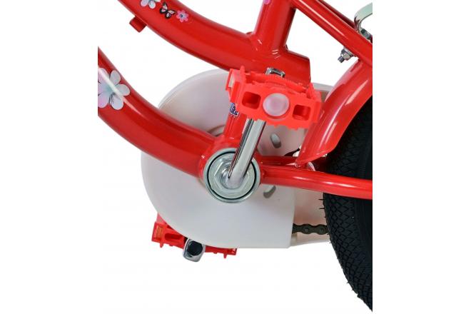 Vélo d'enfant Volare Lovely - Filles - 12 pouces - Rouge